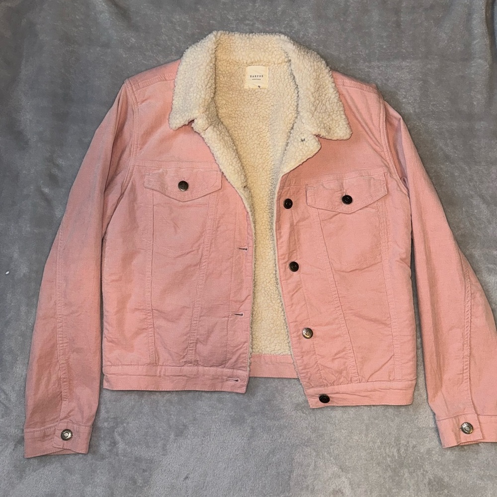 Pink fur lined jacket